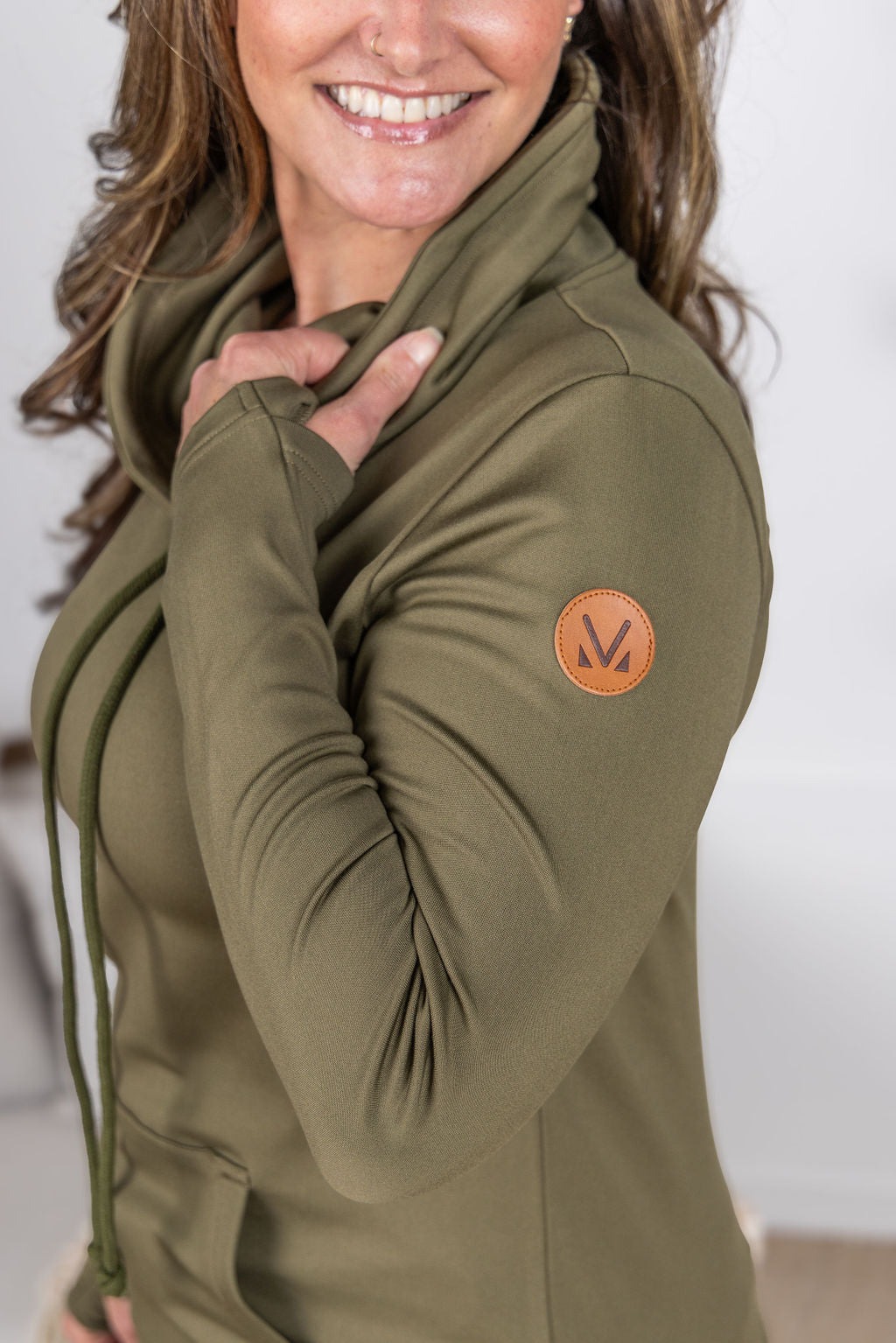 IN STOCK Cloud Funnel Neck - Olive FINAL SALE