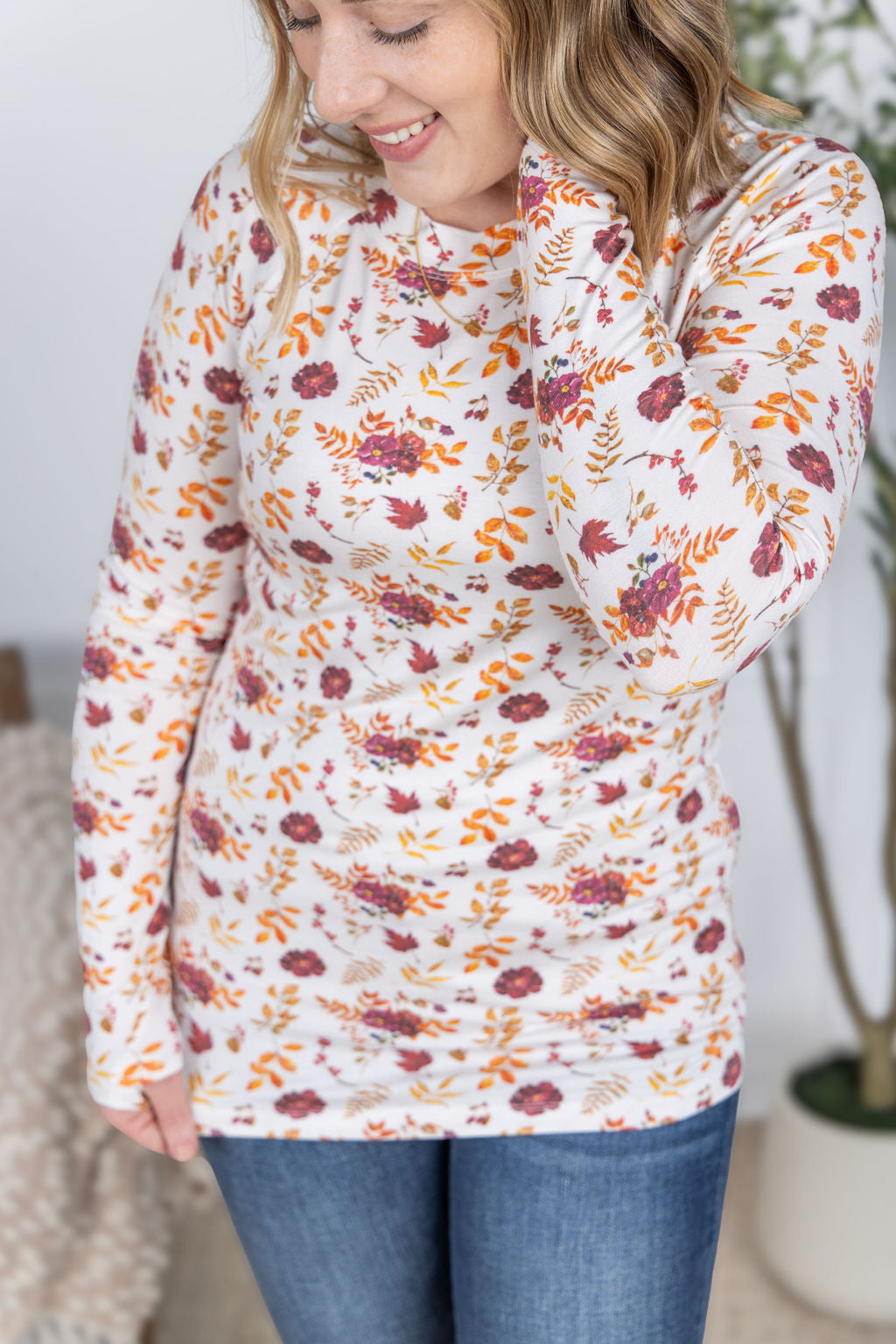 IN STOCK Blair Long Sleeve Top - Autumn Floral FINAL SALE