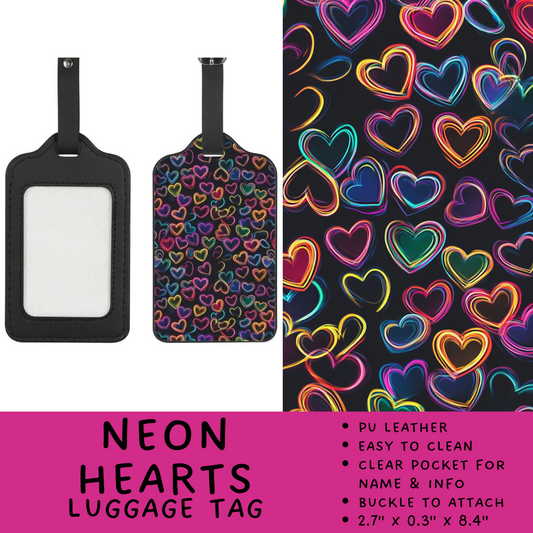 Batch #264 - Travel Collection - Closes 12/31 - ETA - Neon Hearts Luggage Tag