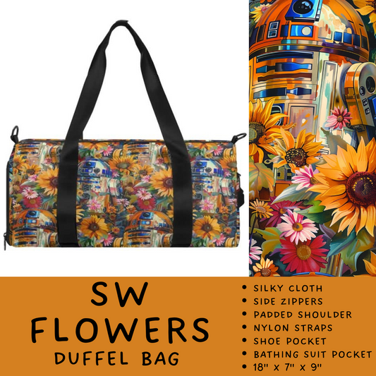 Batch #264 - Travel Collection - Closes 12/31 - ETA - SQ Flowers Duffel Bag