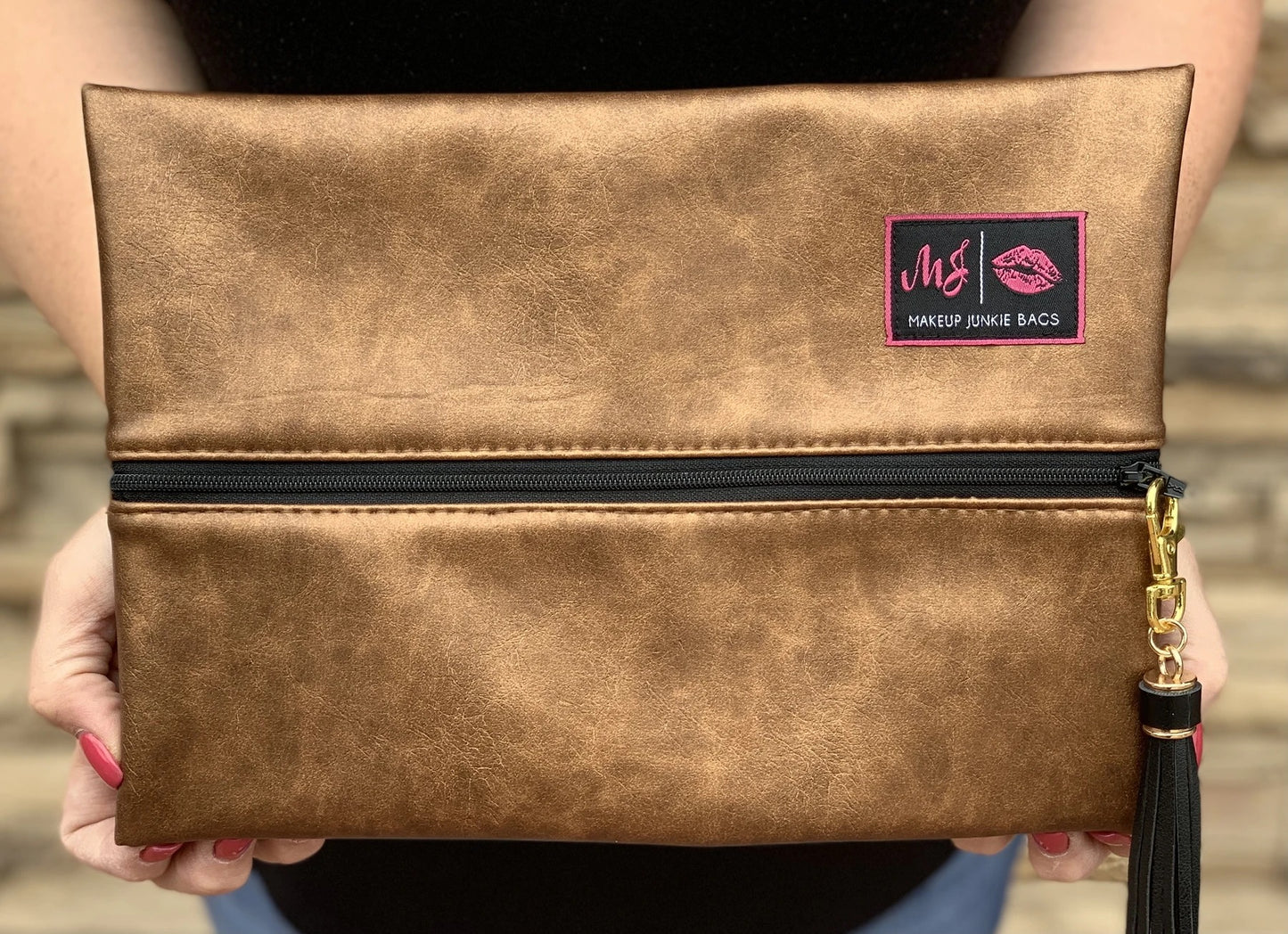 Bronze Makeup Junkie Bag