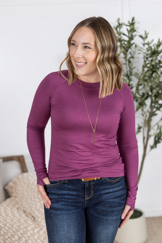 IN STOCK Blair Long Sleeve Top - Mulberry FINAL SALE