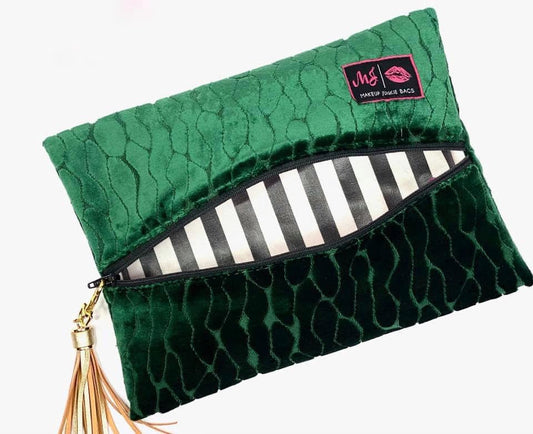 Emerald Green Rare Custom Makeup Junkie Bag