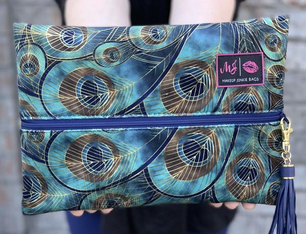 Peacock Makeup Junkie Bag
