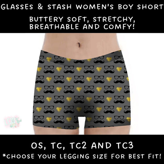 Ready To Ship - Glasses & Stash  Boy Shorts