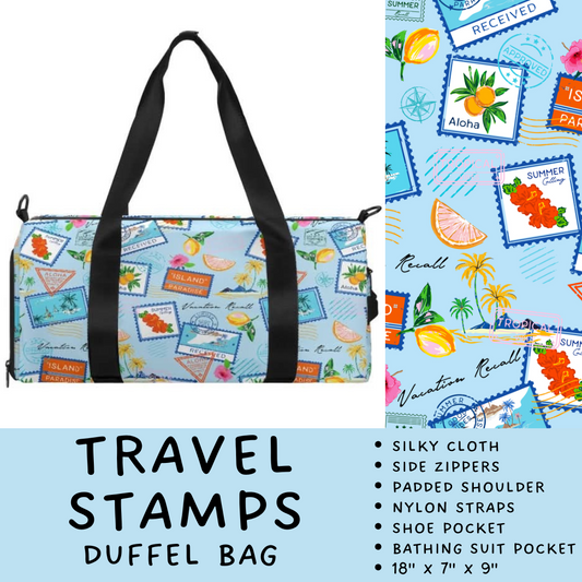 Batch #264 - Travel Collection - Closes 12/31 - ETA - Travel Stamps Duffel Bag