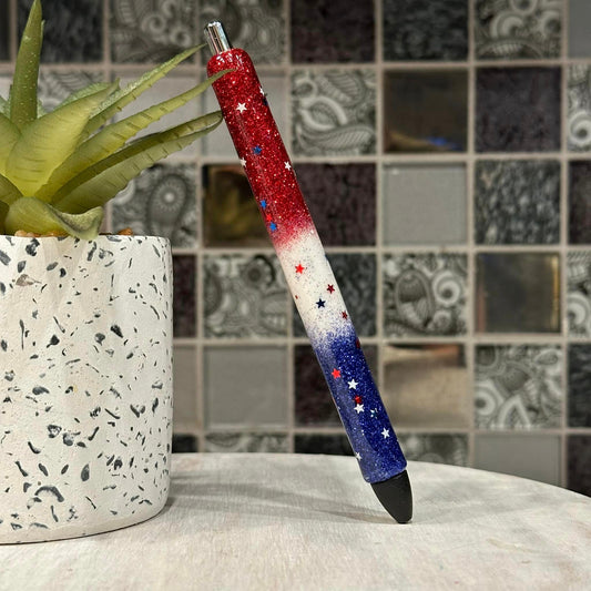 Custom Pen - Red, White & Blue Stars