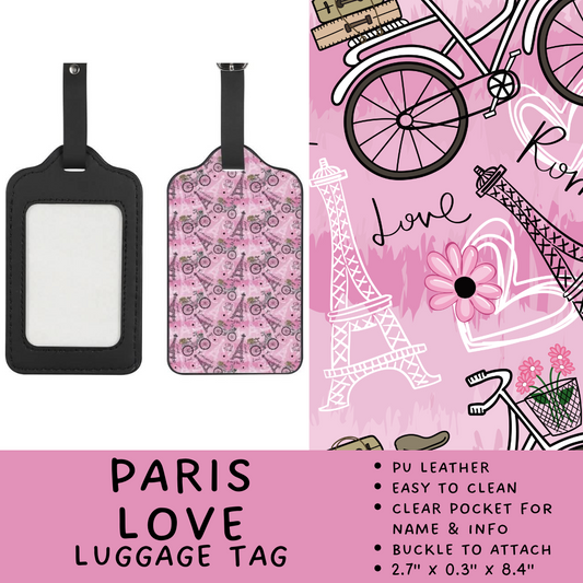 Batch #264 - Travel Collection - Closes 12/31 - ETA - Paris Love Luggage Tag