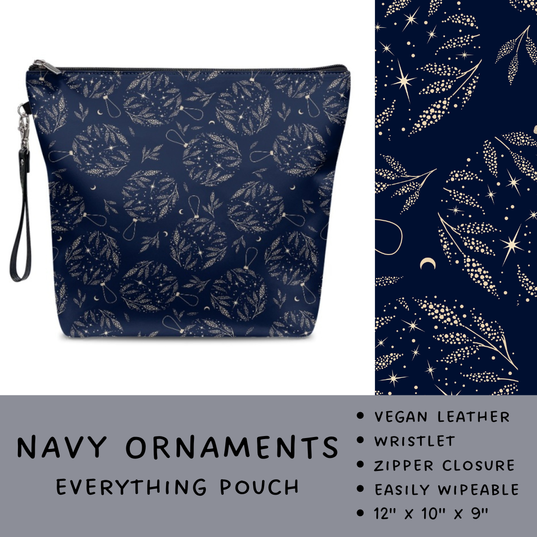 Ready To Ship - Navy Ornaments Everything Pouch