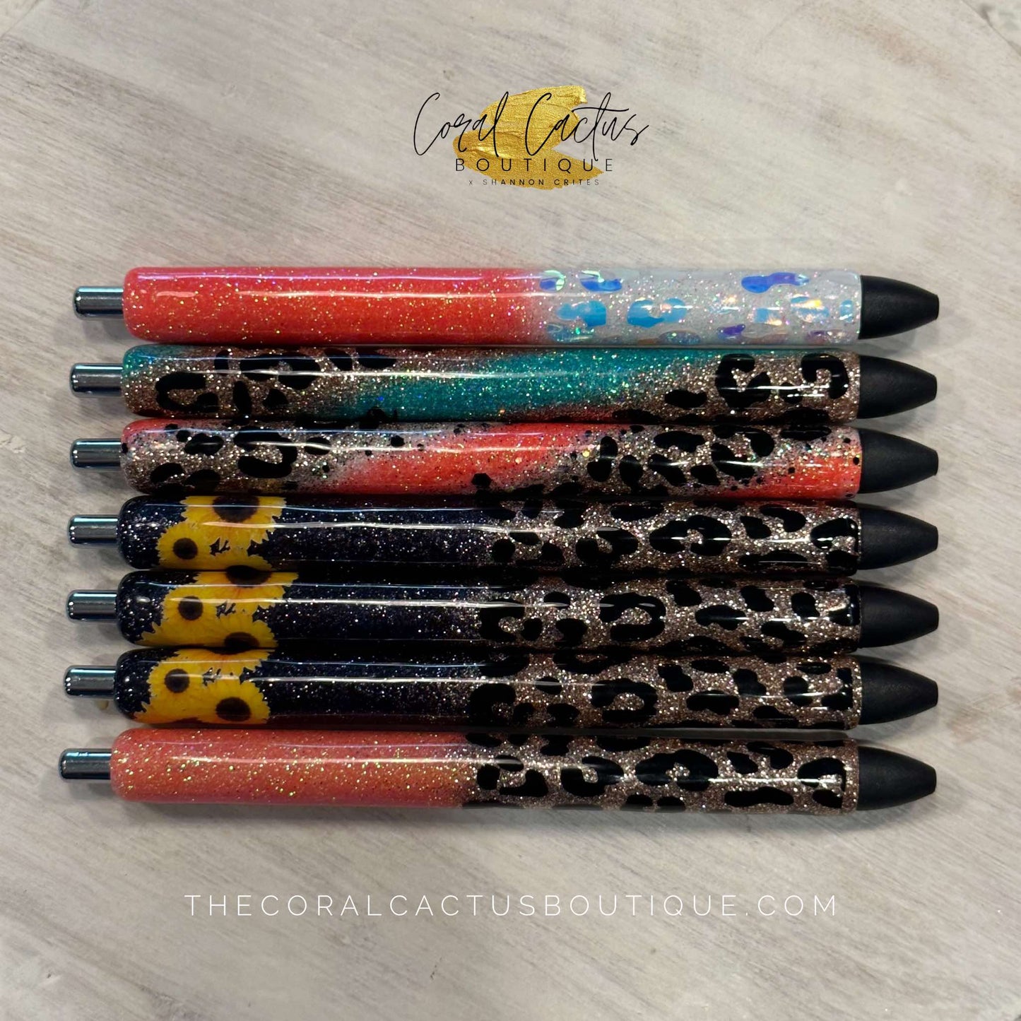 Custom Pen - Sunflower Leopard