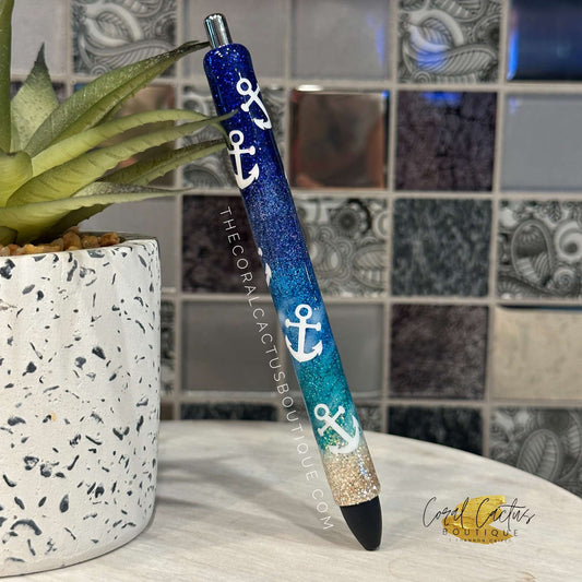 Custom Pen - Anchor Beach