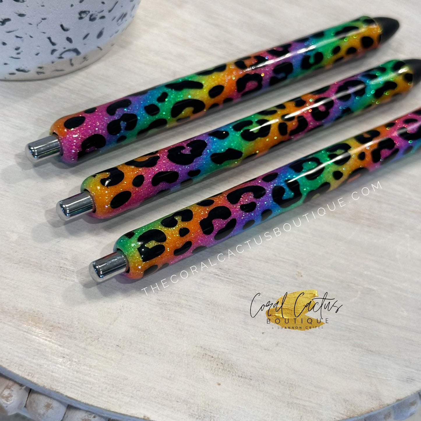 Custom Pen - Colorful Leopard