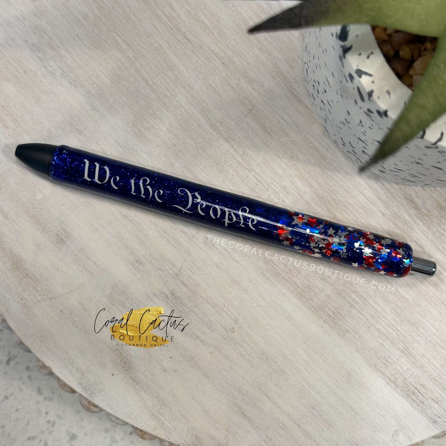 Custom Pen - We The People Glitter