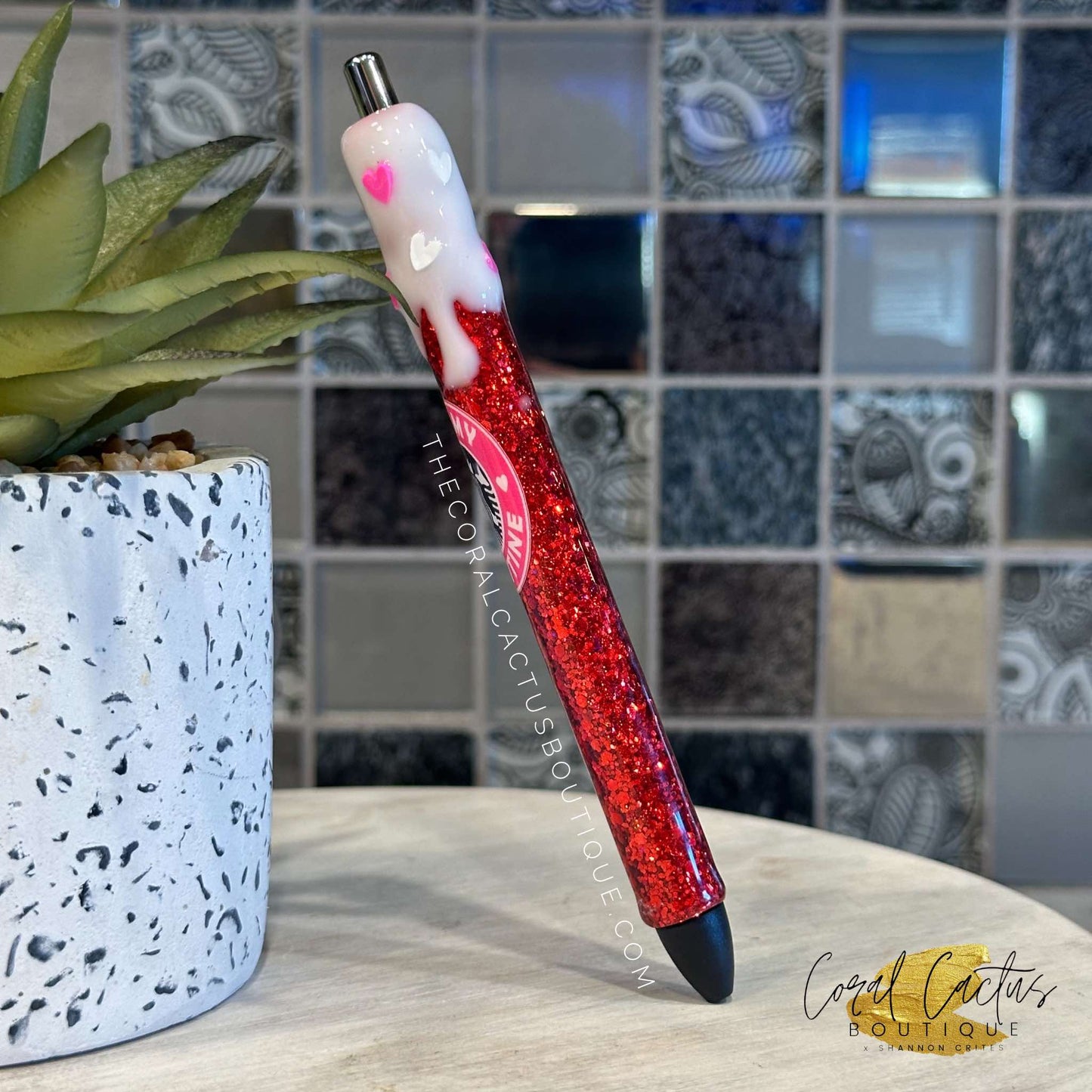 Custom Pen - Be My Valentine Coffee Drip