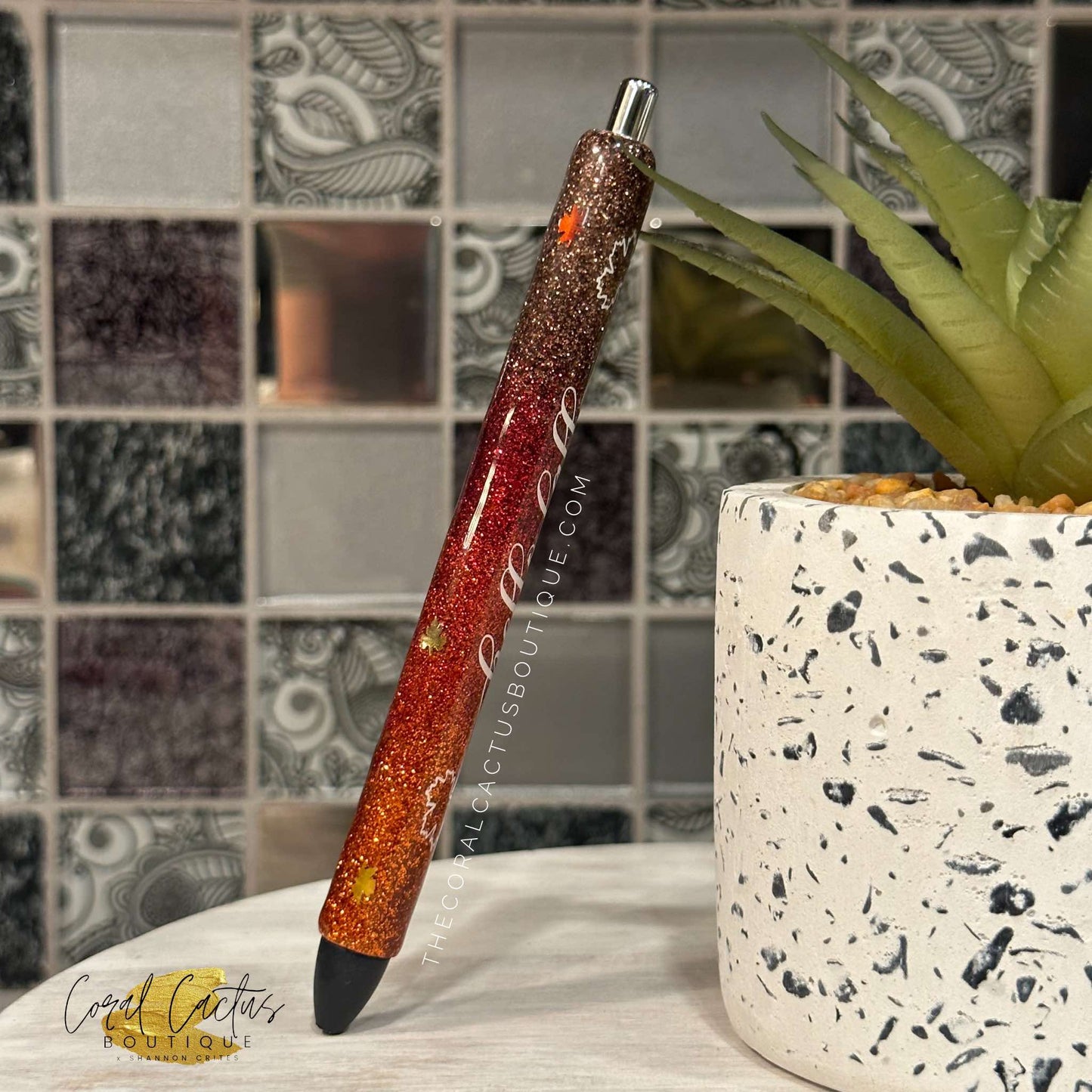 Custom Pen - Hello Fall Leaves