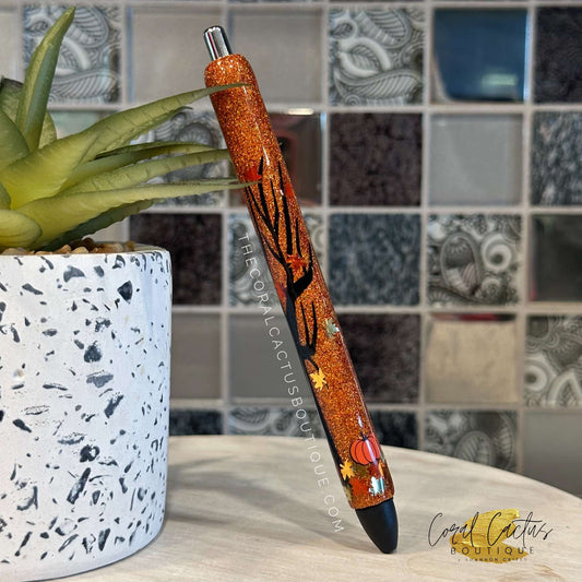 Custom Pen - Falling Leaves Tree