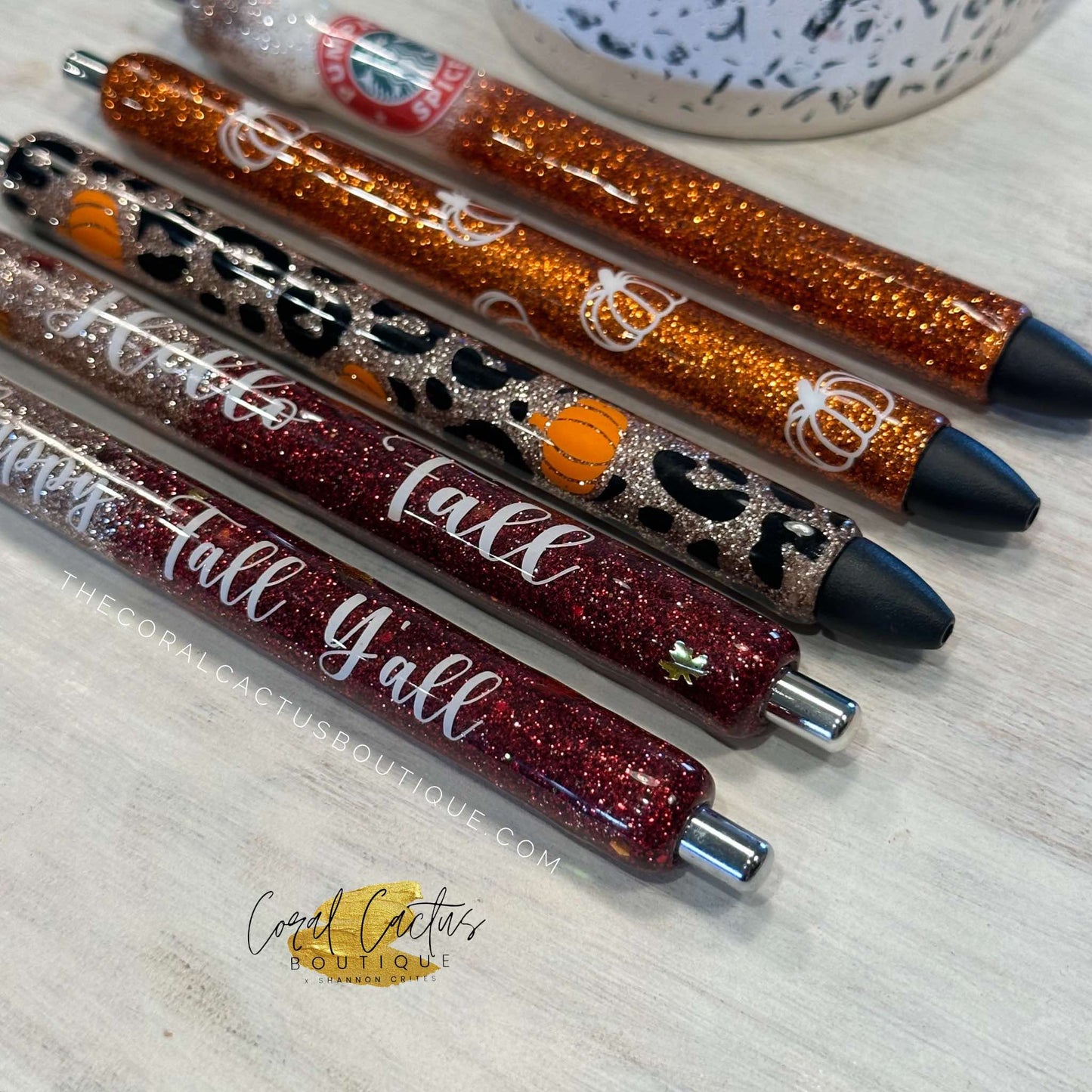 Custom Pen - Fall Pumpkins Orange