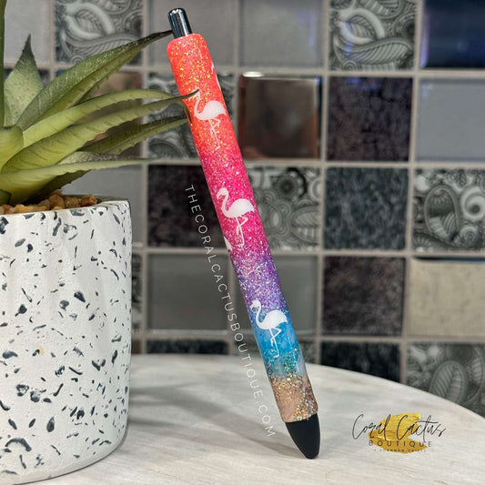 Custom Pen - Flamingo Sunset