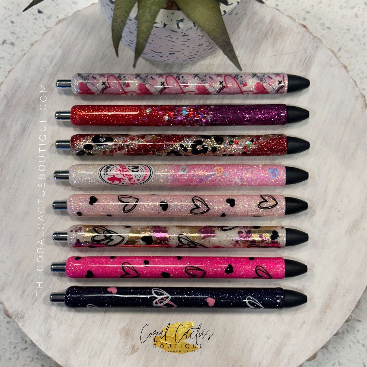 Custom Pen - Love Hearts Light Pink