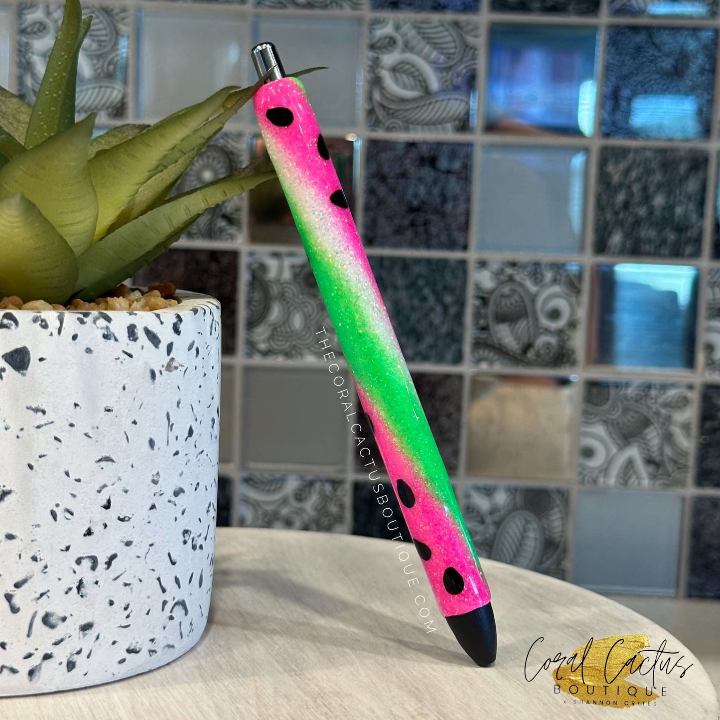 Custom Pen - Pink Watermelon