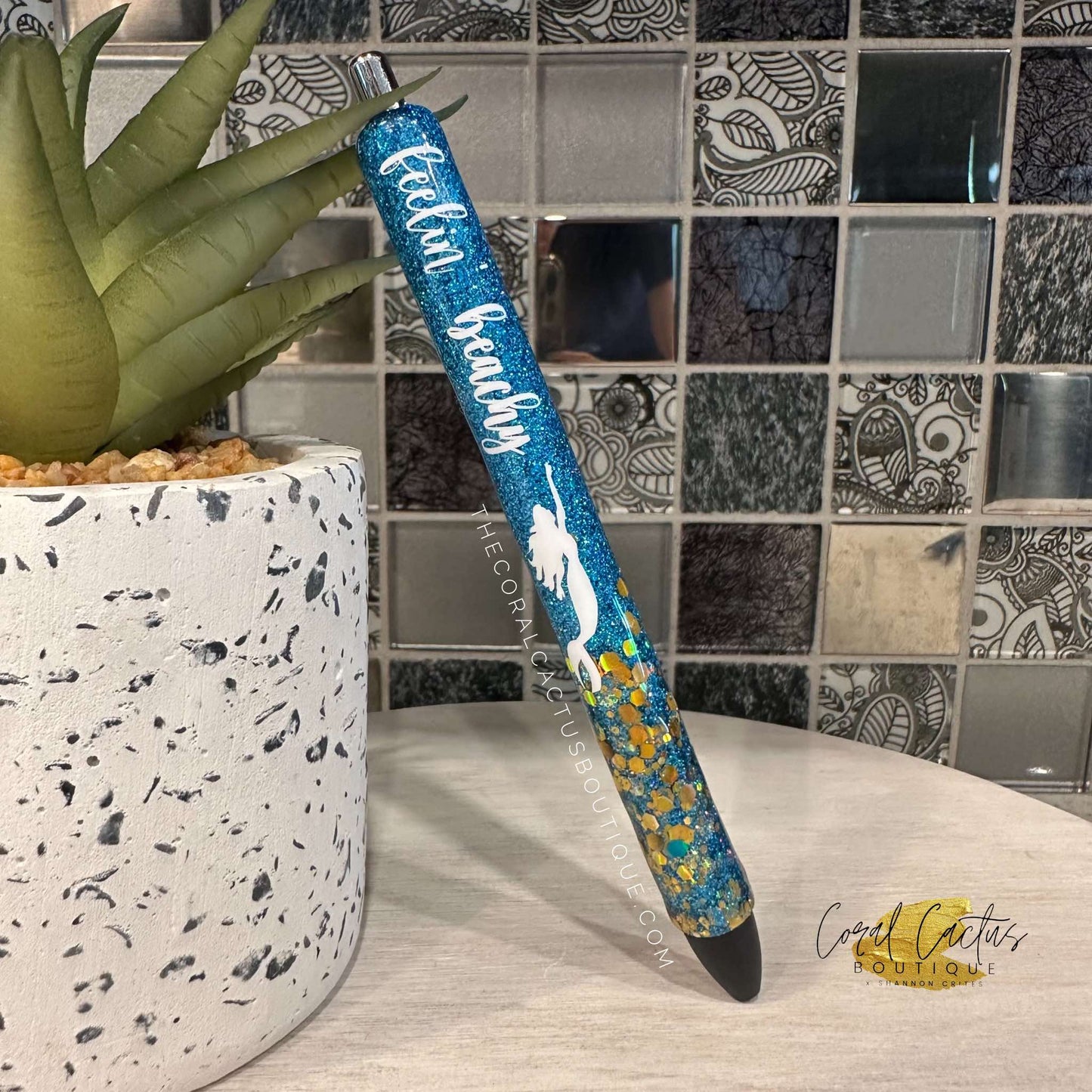 Custom Pen - Mermaid Glitter