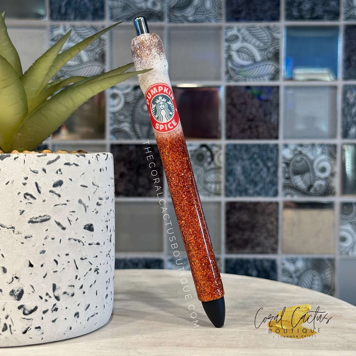 Custom Pen - Pumpkin Spice Drip