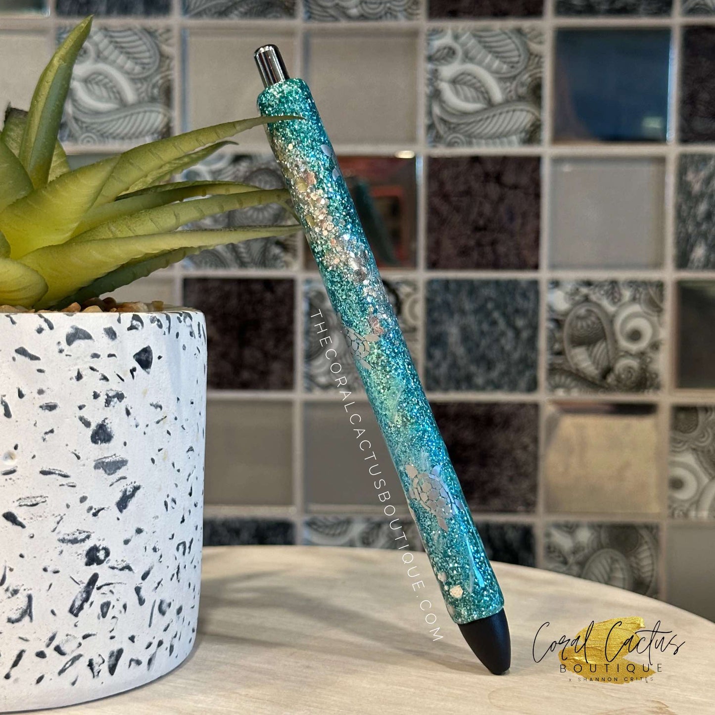 Custom Pen - Sea Turtle Swirl