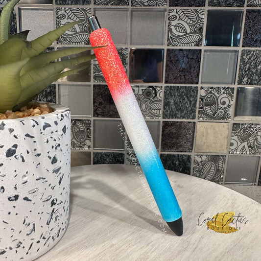 Custom Pen - Tricolor Glitter