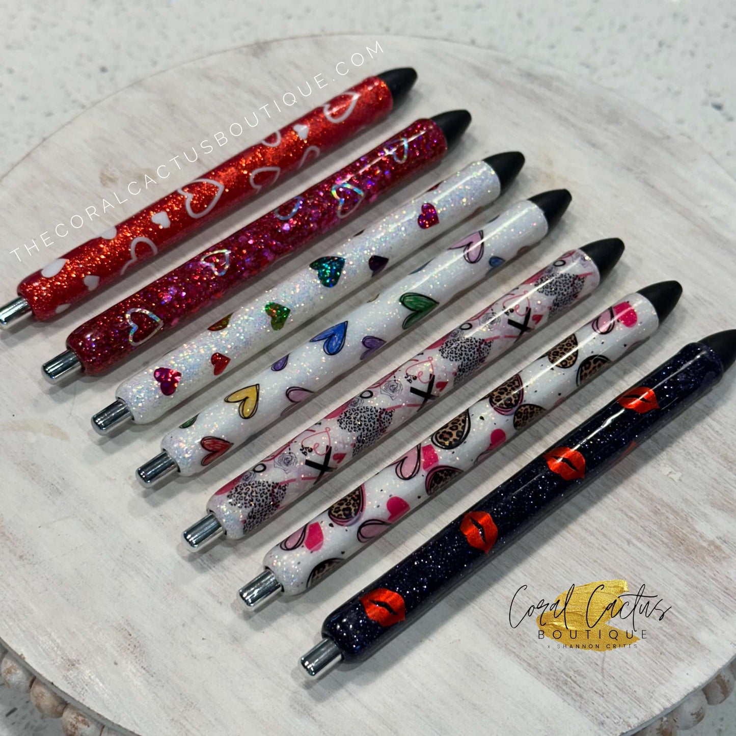 Custom Pen - Multicolor Hearts