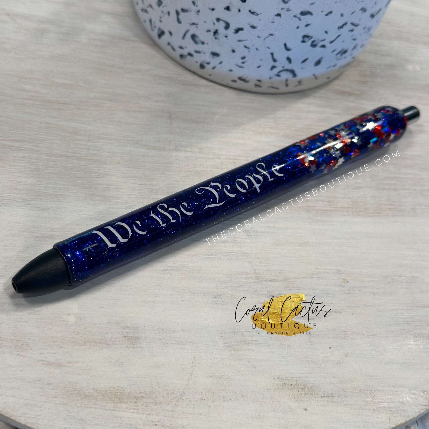 Custom Pen - We The People Glitter