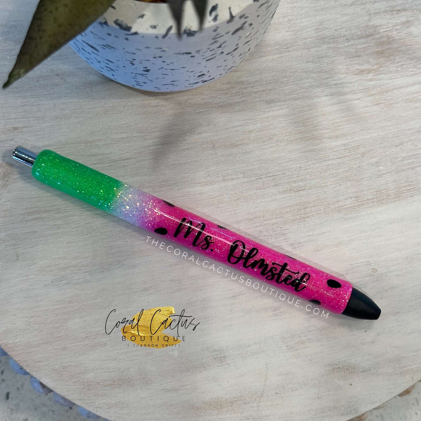 Custom Pen - Pink Watermelon