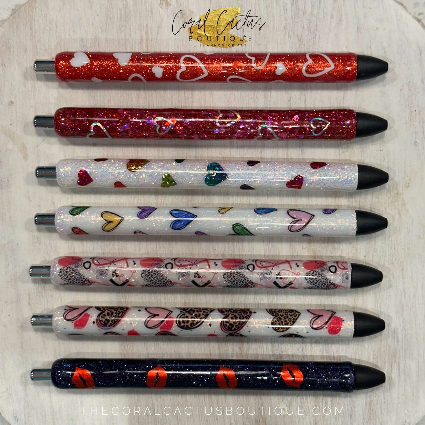 Custom Pen - Multicolor Hearts