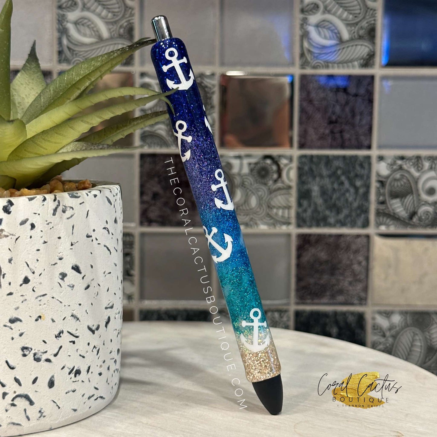 Custom Pen - Anchor Beach