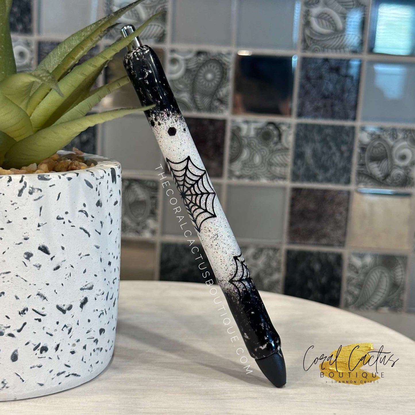 Custom Pen - Spiderwebs