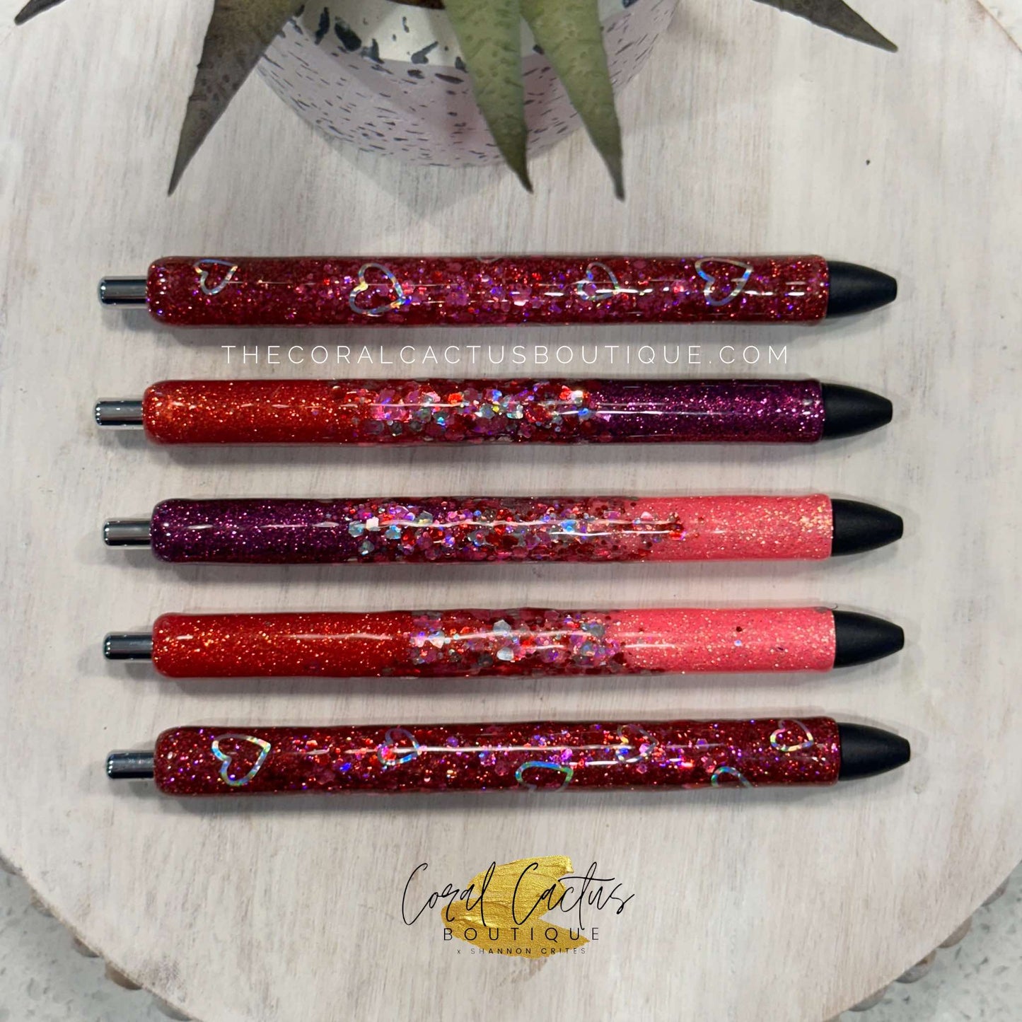 Custom Pen - Pink & Purple Glitter