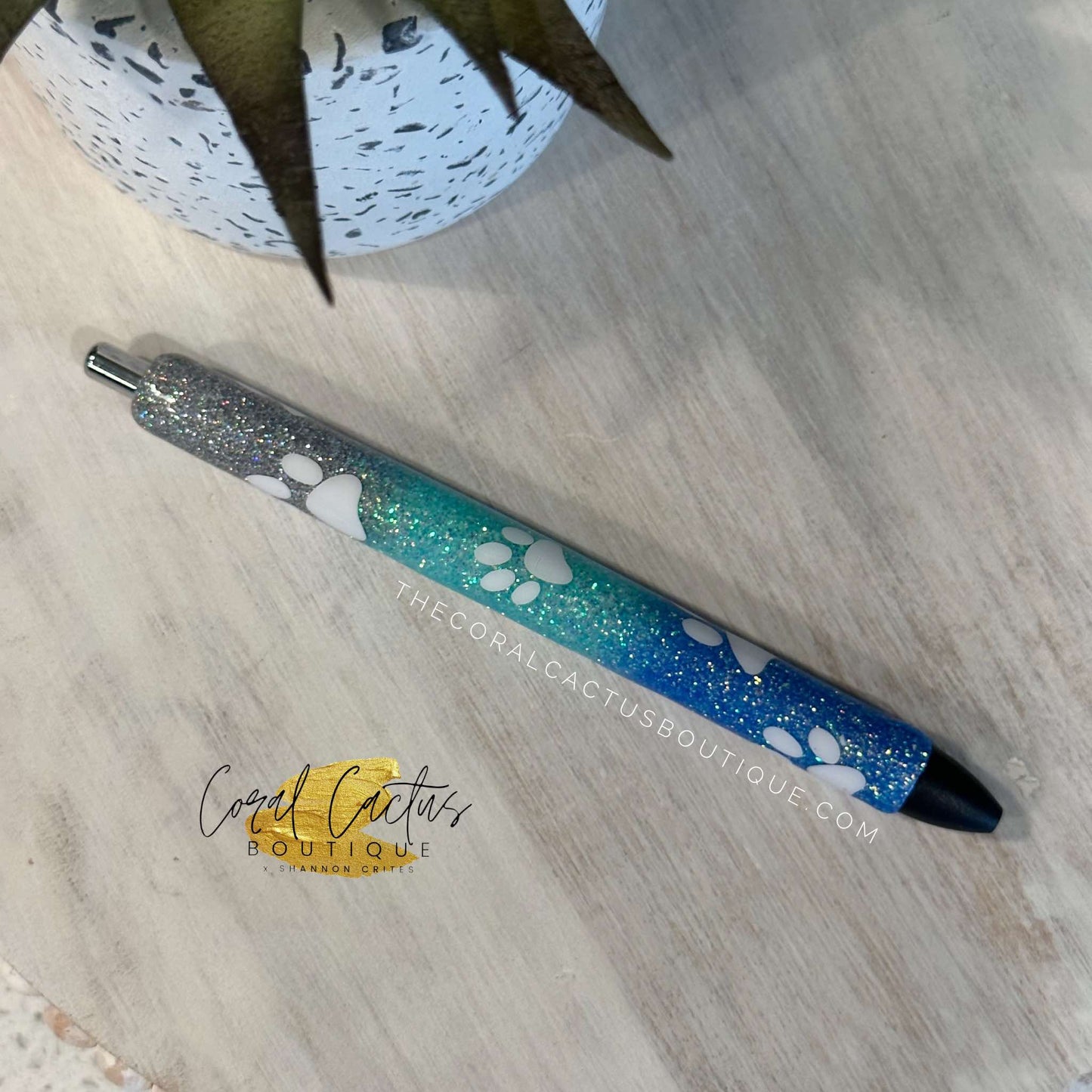 Custom Pen - Tricolor Paw Prints