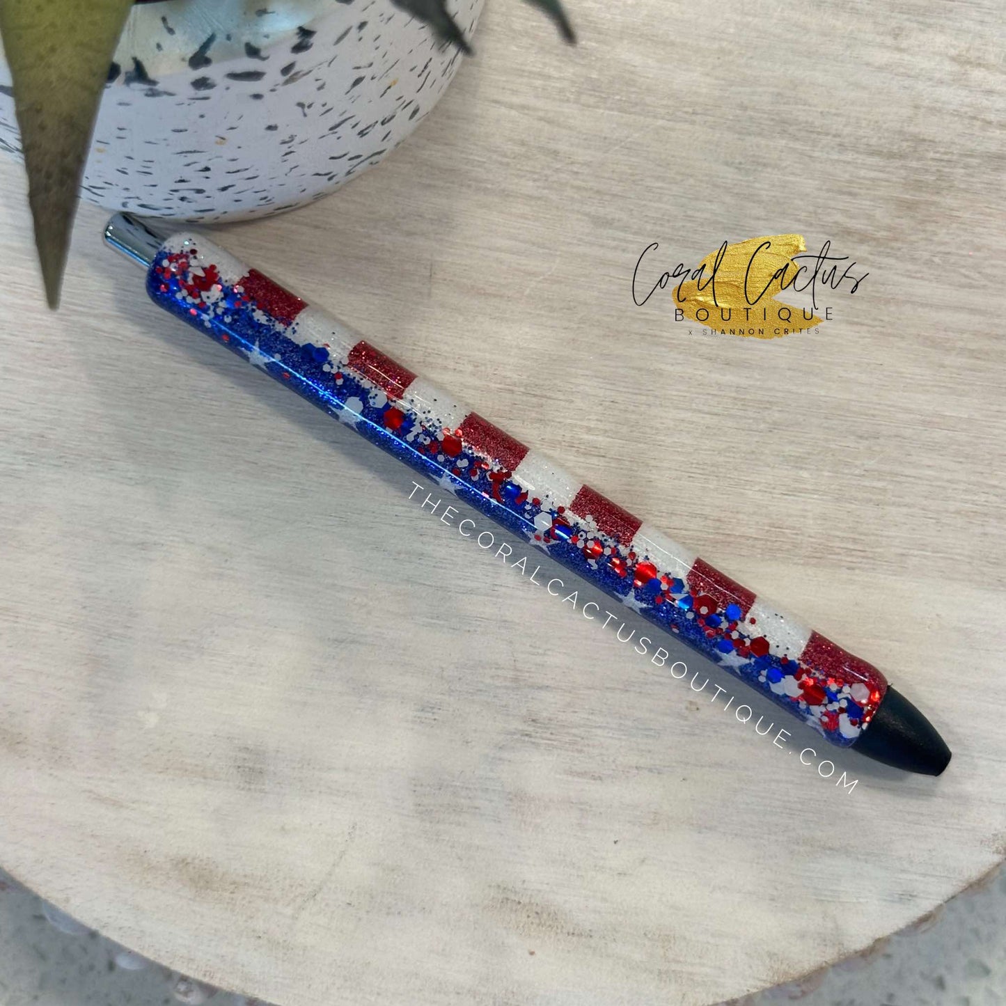 Custom Pen - Vertical Stars & Stripes