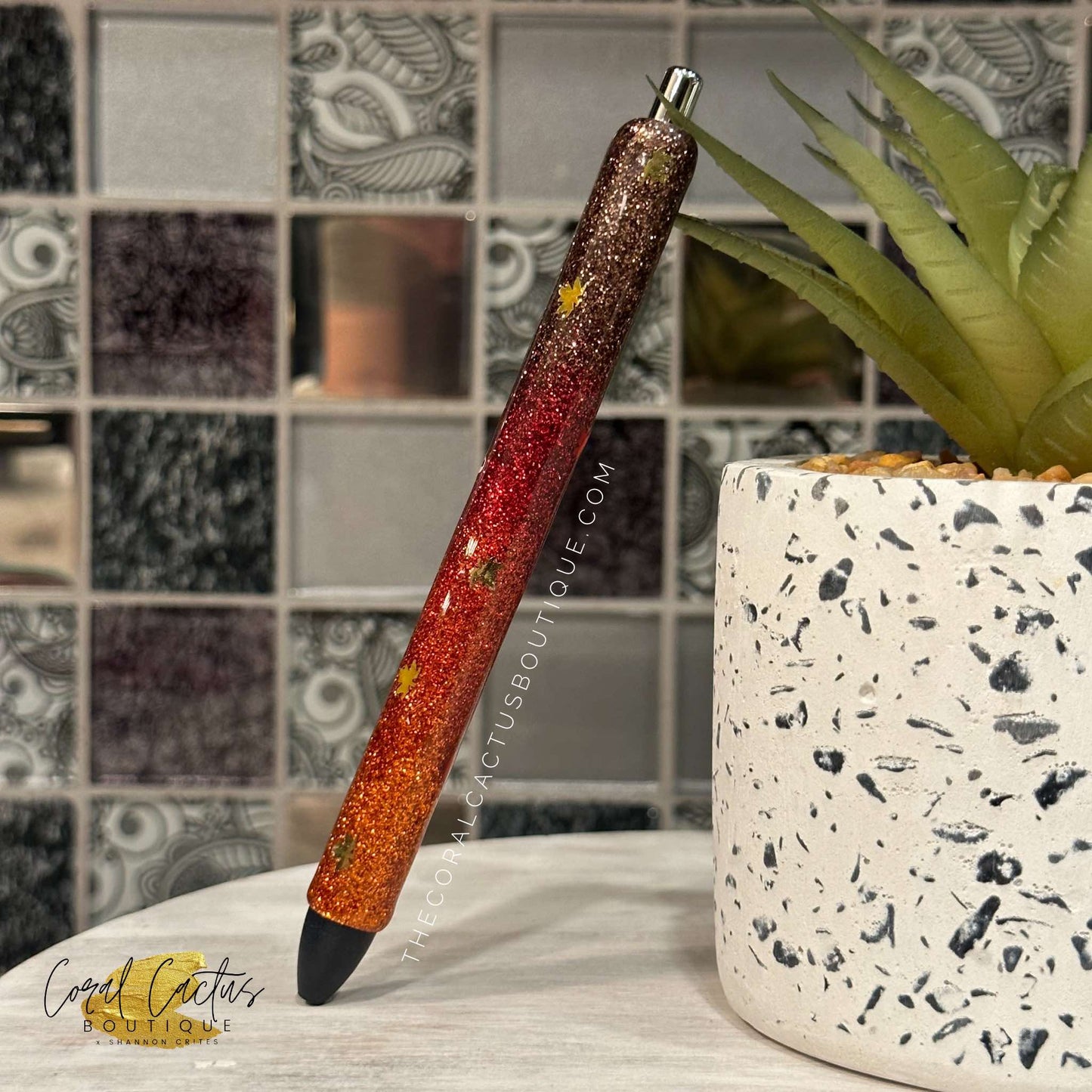 Custom Pen - Hello Fall Leaves