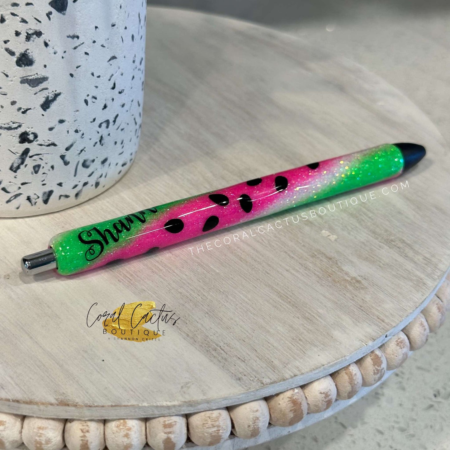 Custom Pen - Pink Watermelon