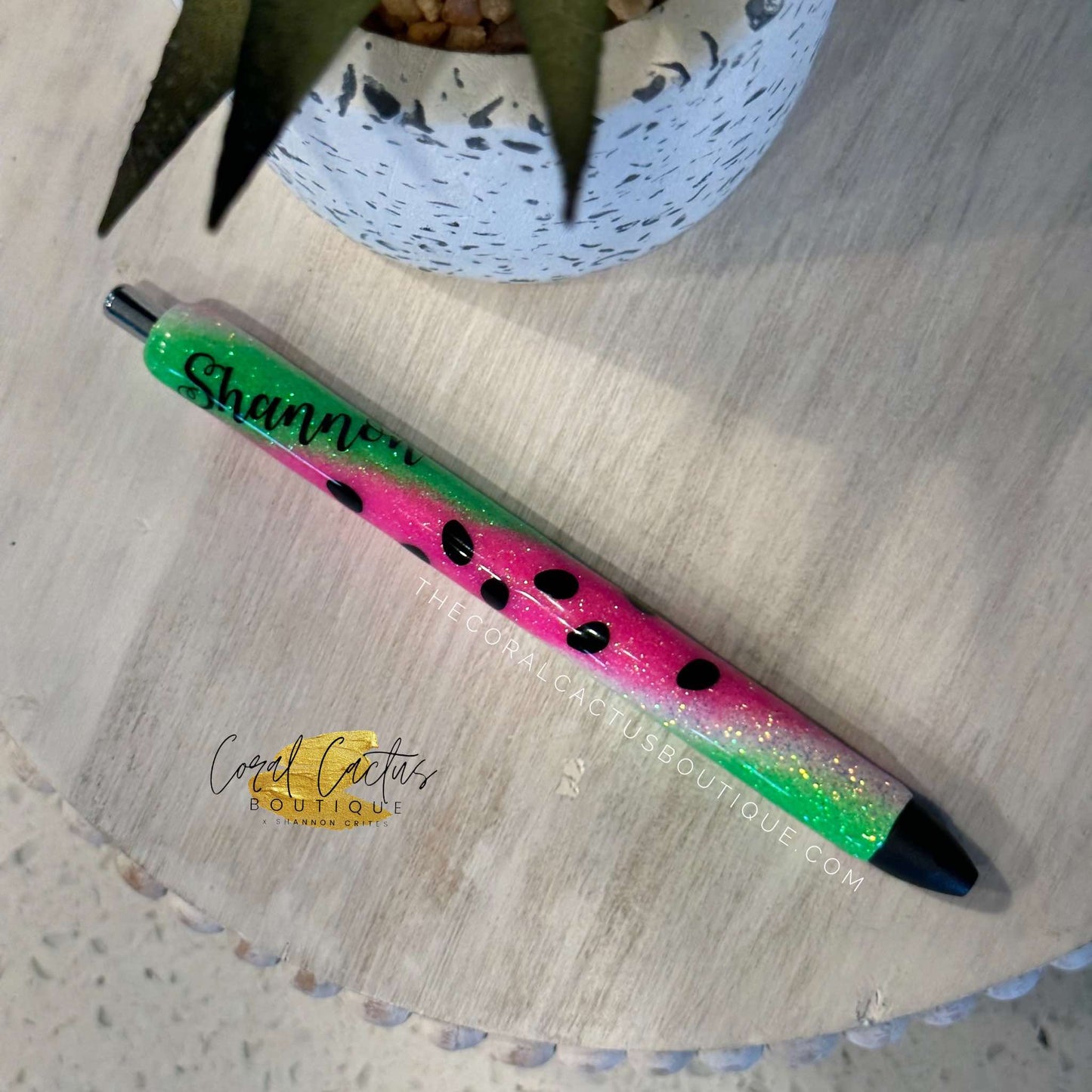 Custom Pen - Pink Watermelon