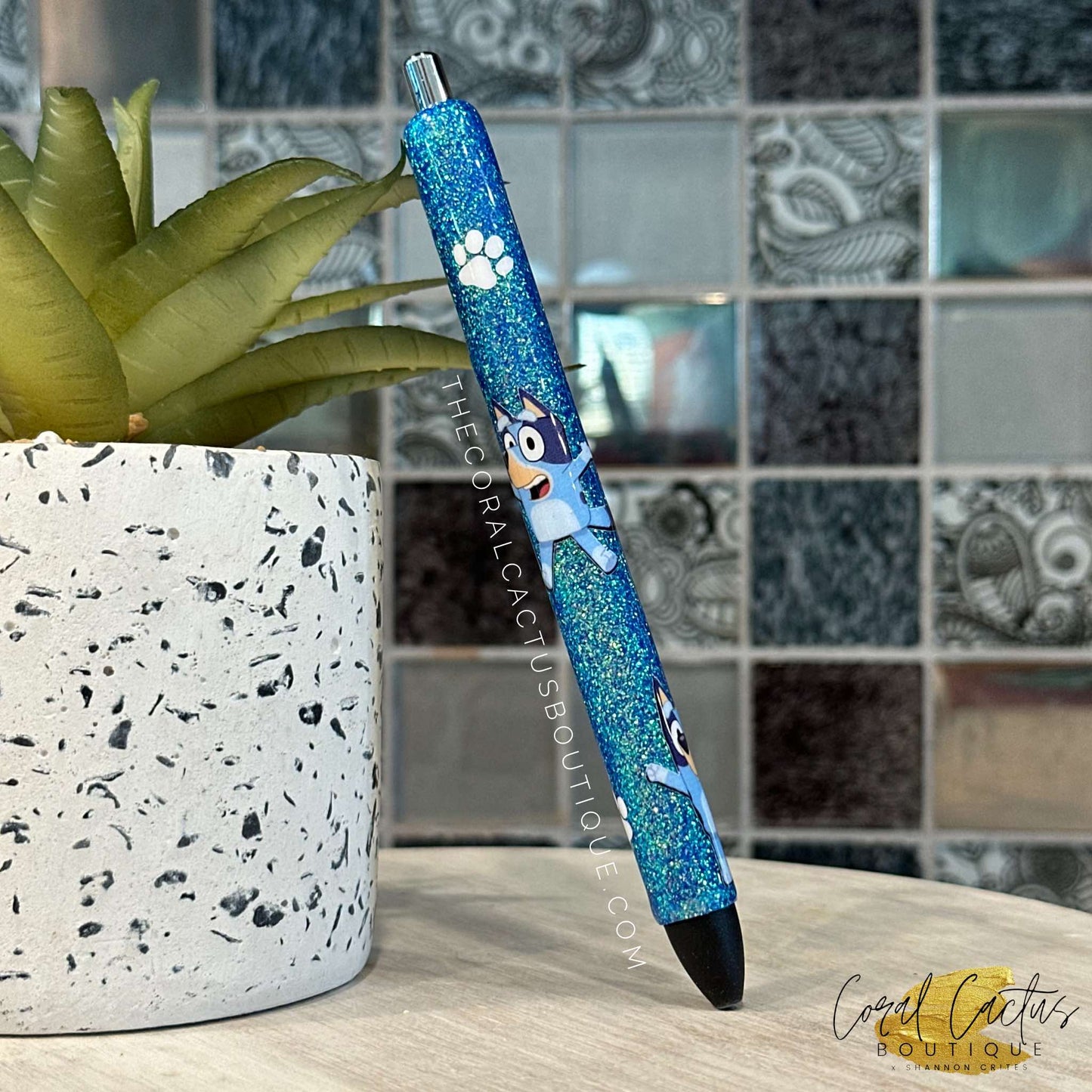 Custom Pen - Blue Dog