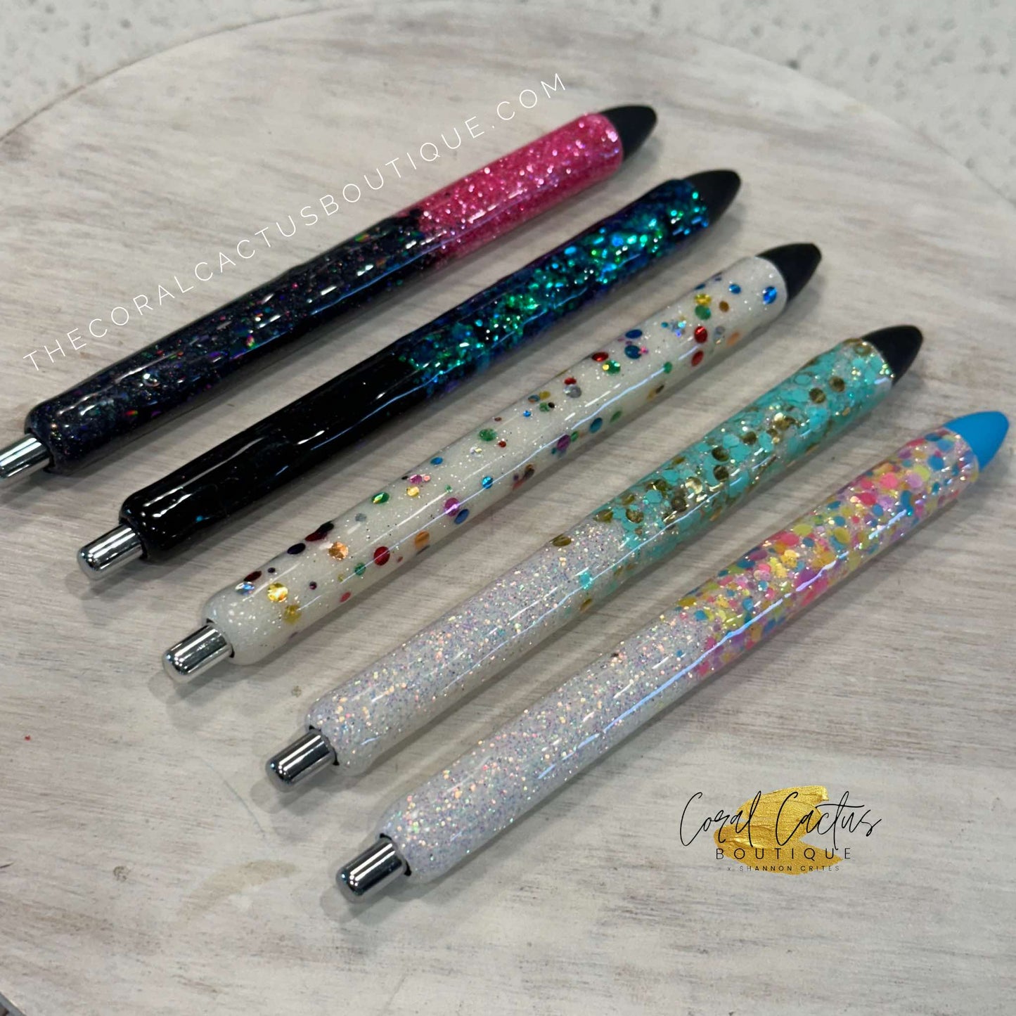 Custom Pen - Black & Pink Half