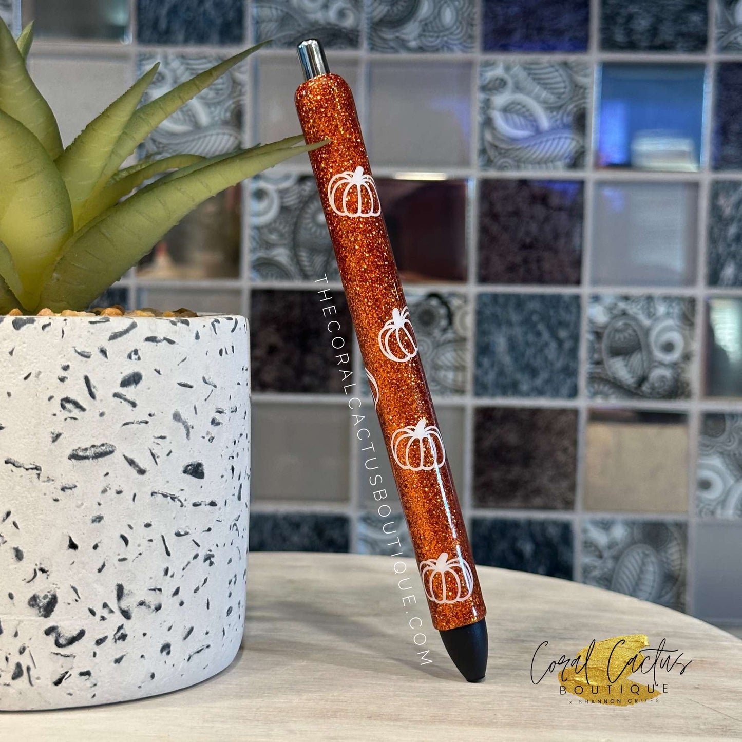 Custom Pen - Fall Pumpkins Orange