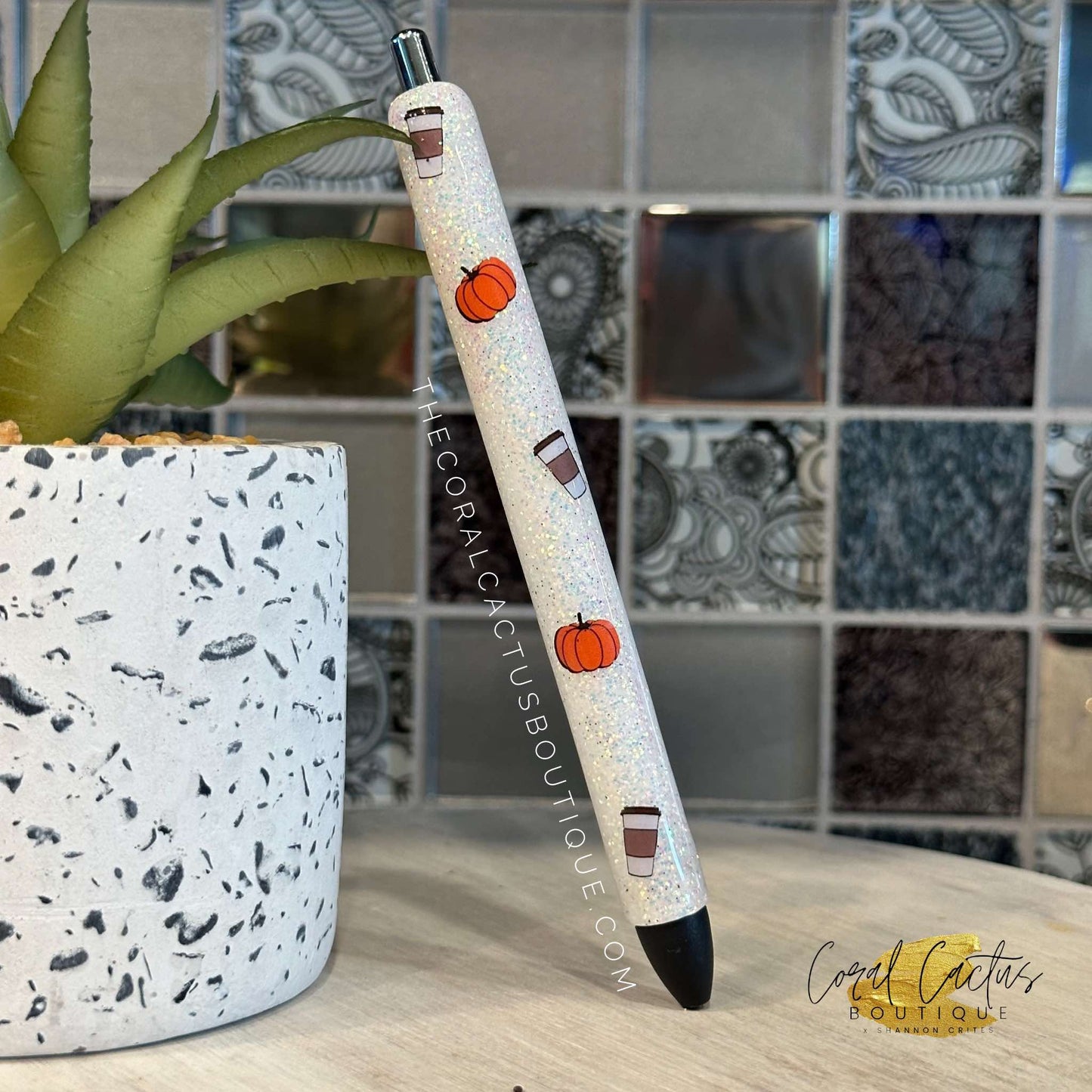 Custom Pen - Fall Pumpkin Coffee