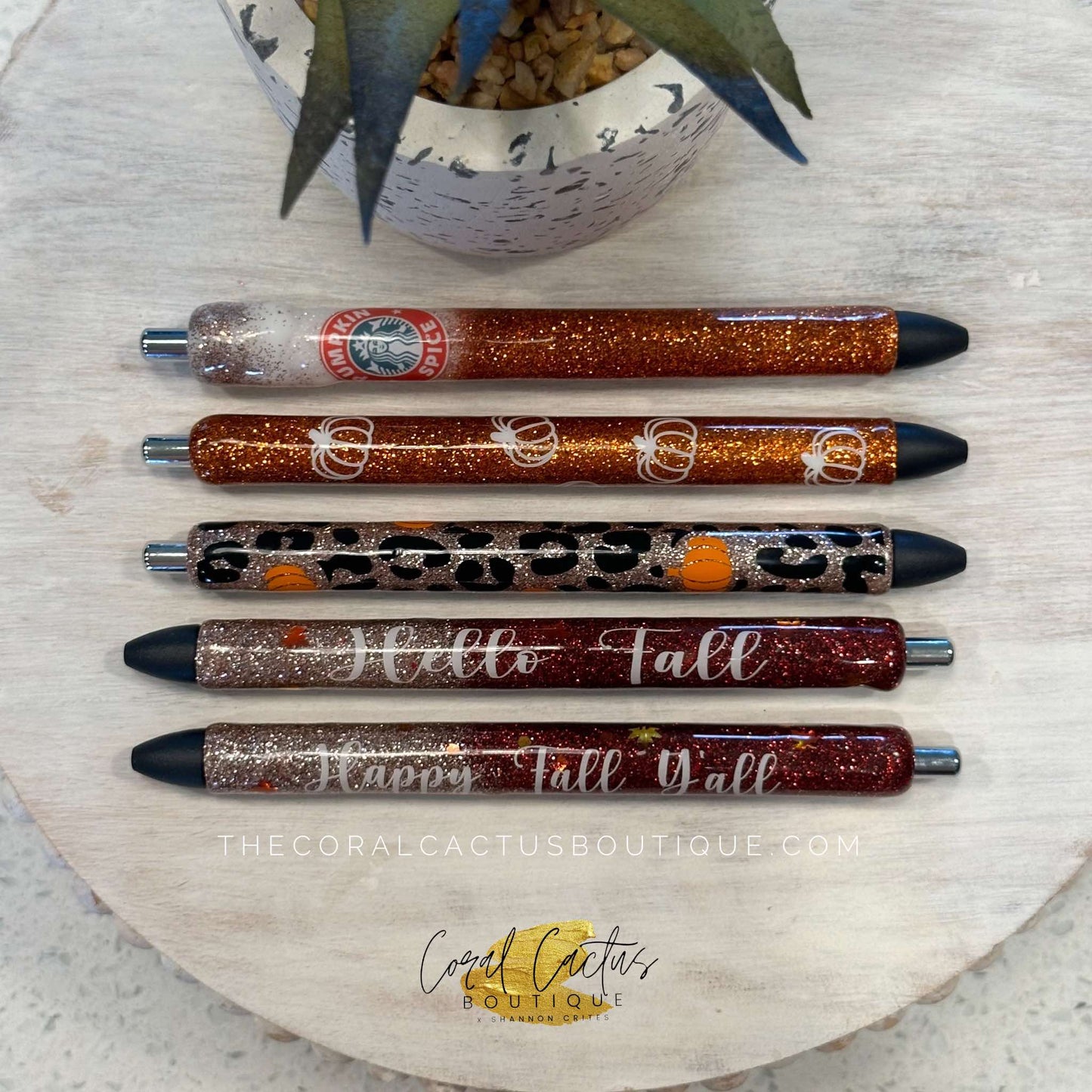 Custom Pen - Fall Pumpkins Orange