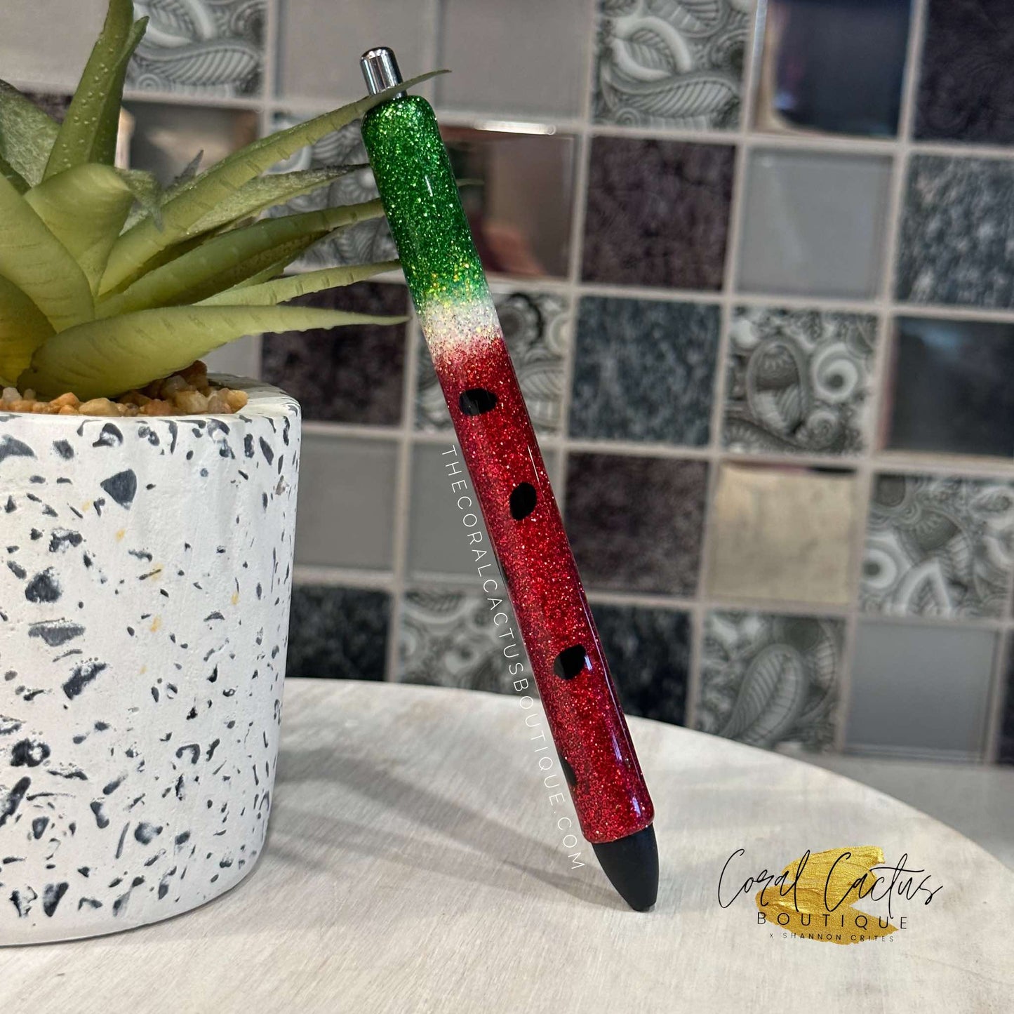 Custom Pen -Red Watermelon