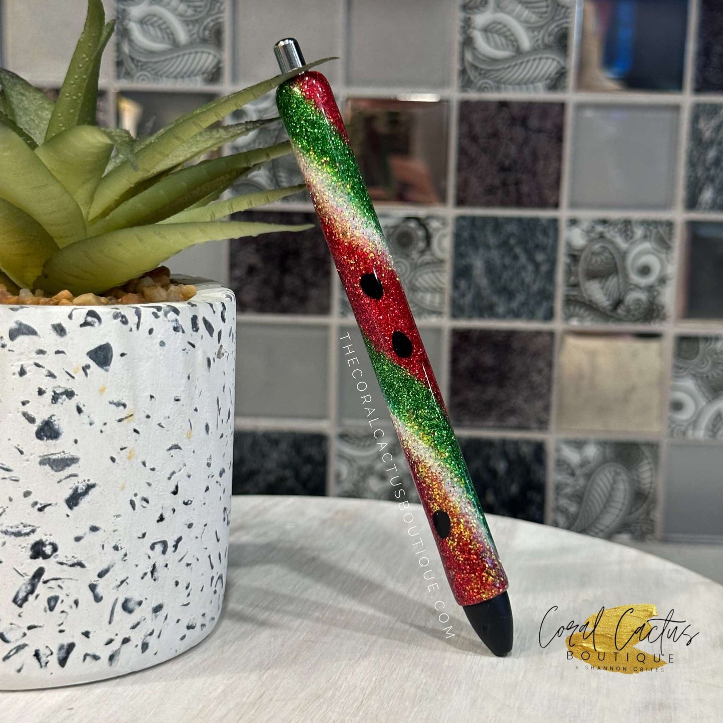 Custom Pen -Red Watermelon