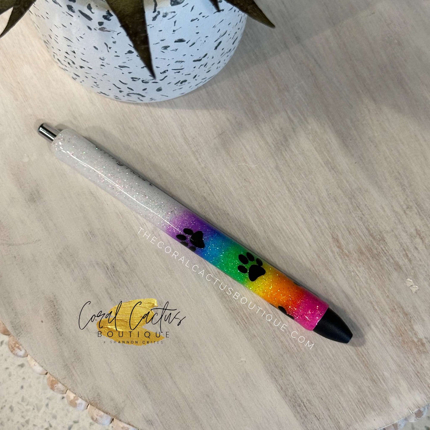 Custom Pen - Rainbow Paw Print