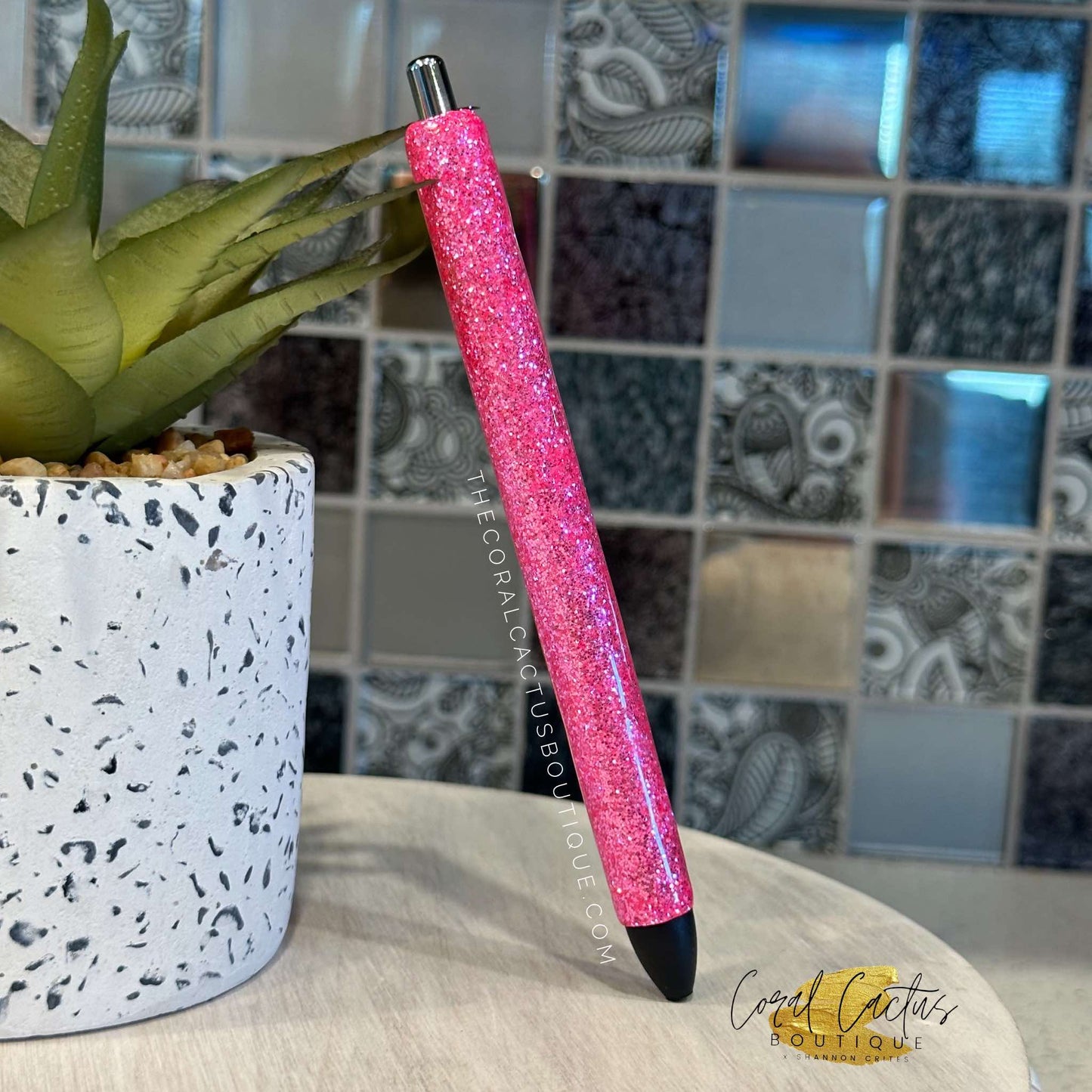 Custom Pen - Solid Color Glitter