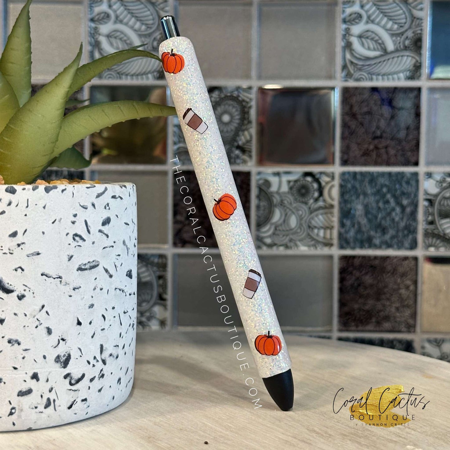 Custom Pen - Fall Pumpkin Coffee